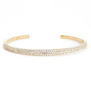 Nadri Pave 18K Gold Stackable Cuff Bangle